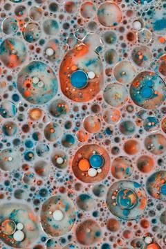 Vertical of background asset with abstract space and cosmos full of multicolored Фото