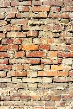 Vertical background of brick wall Foto stock