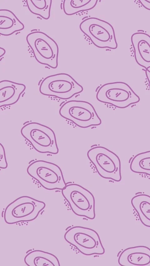 Vertical background of fried eggs, line, seamless  Stock Footage 320399034