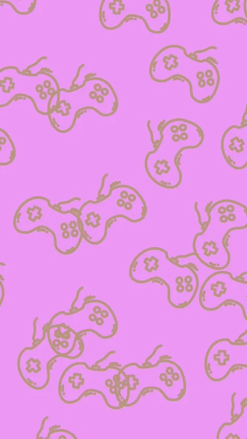 Vertical background, gamepad, line,  seamless patt Stock Footage 320330090