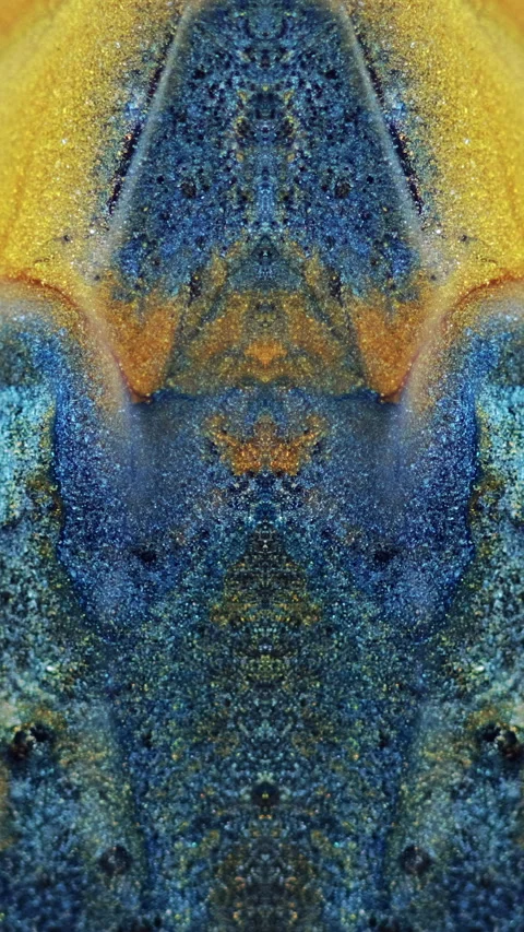 Vertical background glitter wave blue yellow flow Stock Footage 278176651