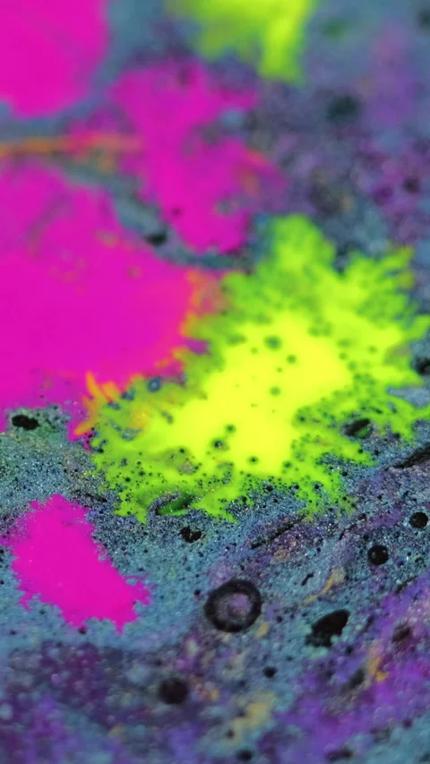 Vertical background liquid ink pink yellow grey Stock Footage 276932584