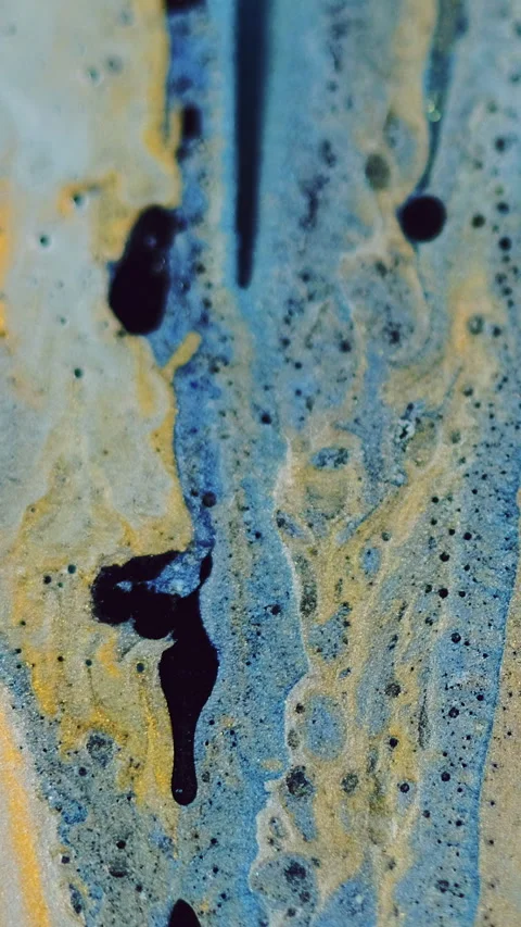 Vertical background liquid pigment blue beige Stock Footage 276907106