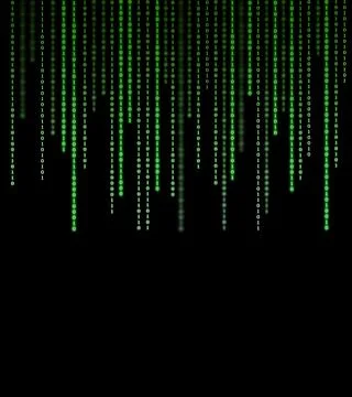 Vertical background with matrix binary digital digits of different lengths to Stock Photos