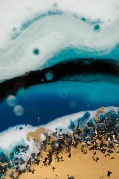 Vertical background modern abstract design made with epoxy resin. overflows of  Stock Photos