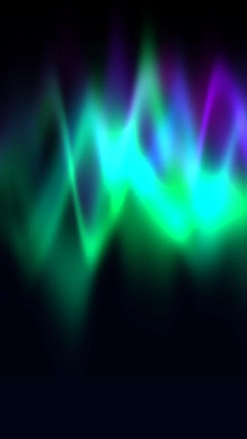 Vertical background with northern lights, polar aurora on  night sky Stock Footage 339307036