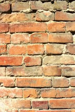 Vertical background of old brick wall Stock Photos