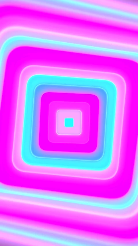 Vertical Background of Rotating Neon Squares Video stock 263686570