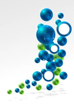 Vertical background with spheres Stock Illustration