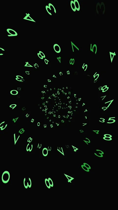 Vertical background of spinning numbers Stock Footage 327039978