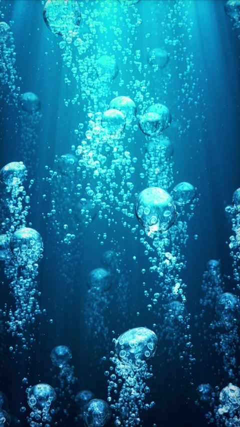 Vertical Background of Underwater Bubbles Looping Stock-Footage 250295134