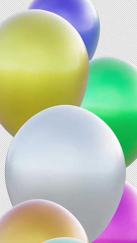 Vertical Balloon Transition Stock Footage 309644573