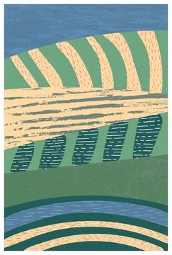 Vertical banner with abstract natural texture. Field landscape, country life, Stock Illustration