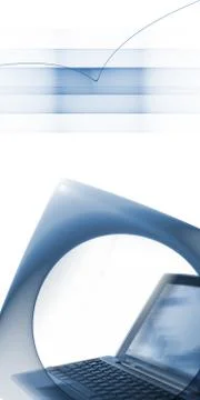 Vertical banner with notebook Stock Illustration