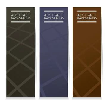 Vertical Banner Set Of Three Modern Graphic Theme Vector Illustration Stock Illustration