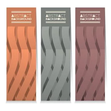 Vertical Banner Set Of Three Modern Graphic Theme Vector Illustration Stock Illustration