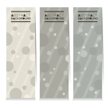 Vertical Banner Set Of Three Modern Graphic Theme Vector Illustration Stock Illustration