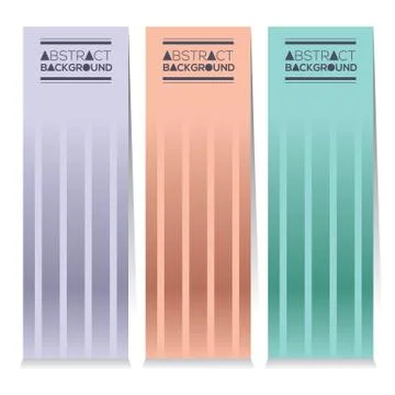 Vertical Banner Set Of Three Modern Graphic Theme Vector Illustration Stock Illustration
