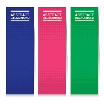 Vertical Banner Set Of Three Modern Graphic Theme Vector Illustration Stock Illustration