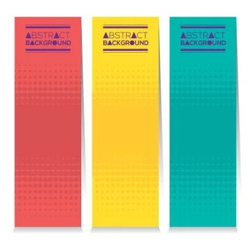 Vertical Banner Set Of Three Modern Graphic Theme Vector Illustration Stock-Illustration