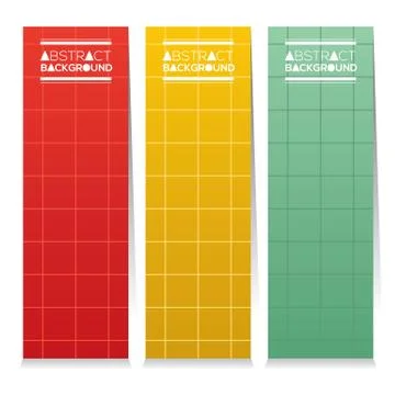 Vertical Banner Set Of Three Modern Graphic Theme Vector Illustration Stock-Illustration