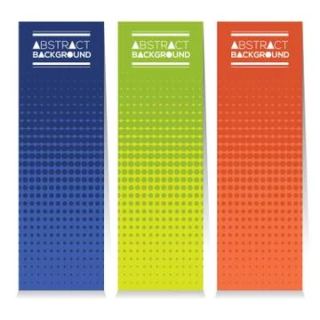 Vertical Banner Set Of Three Modern Graphic Theme Vector Illustration Stock Illustration