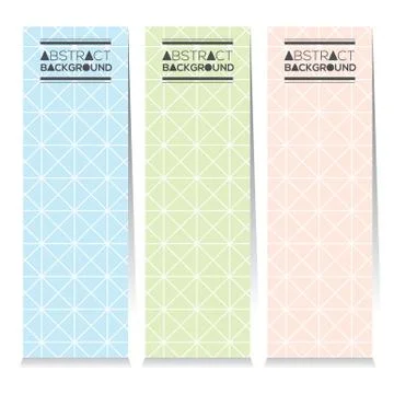 Vertical Banner Set Of Three Modern Graphic Theme Vector Illustration Stock Illustration