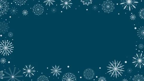 Vertical banner template with border of snowflakes and snow Stock Illustration
