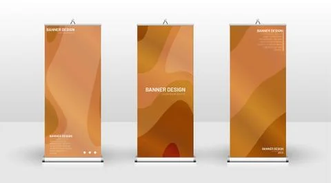 Vertical banner template design. can be used for brochures, covers, publicati Stock Illustration