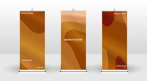Vertical banner template design. can be used for brochures, covers, publicati Illustrazione stock