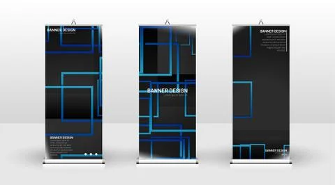 Vertical banner template design. can be used for brochures, covers, publicati Stock Illustration
