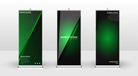 Vertical banner template design. can be used for brochures, covers, publicati Stock Illustration