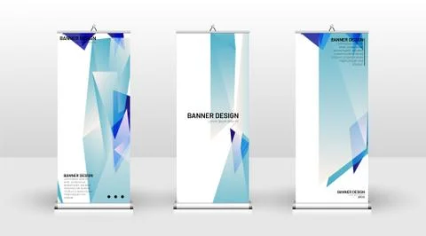 Vertical banner template design. can be used for brochures, covers, publicati Stock Illustration