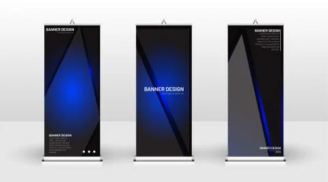 Vertical banner template design. can be used for brochures, covers, publicati Stock Illustration
