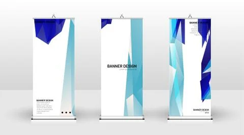 Vertical banner template design. can be used for brochures, covers, publicati Stock Illustration