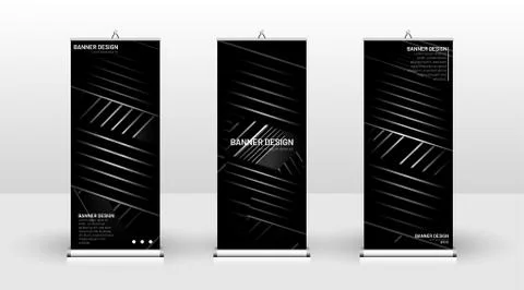 Vertical banner template design. can be used for brochures, covers, publicati Stock Illustration