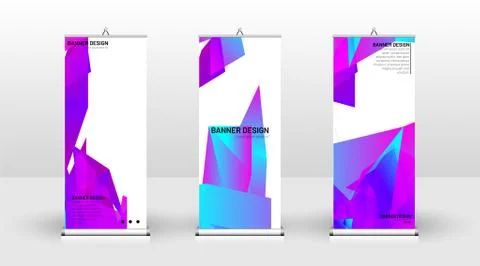 Vertical banner template design. can be used for brochures, covers, publicati Stock Illustration