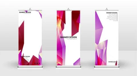 Vertical banner template design. can be used for brochures, covers, publicati Stock Illustration