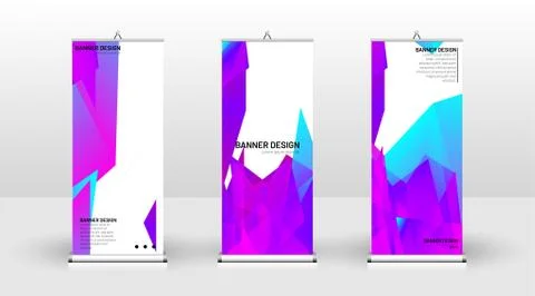 Vertical banner template design. can be used for brochures, covers, publicati Stock Illustration