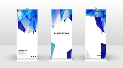 Vertical banner template design. can be used for brochures, covers, publicati Stock Illustration
