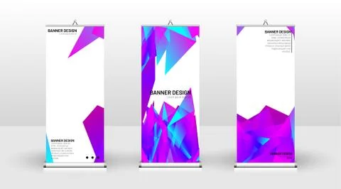 Vertical banner template design. can be used for brochures, covers, publicati Stock Illustration