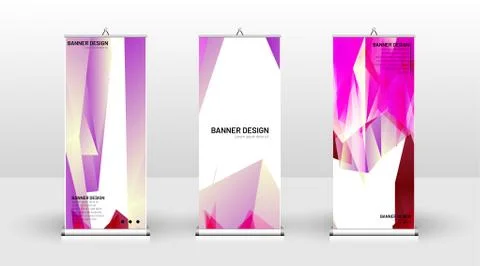 Vertical banner template design. can be used for brochures, covers, publicati Stock Illustration