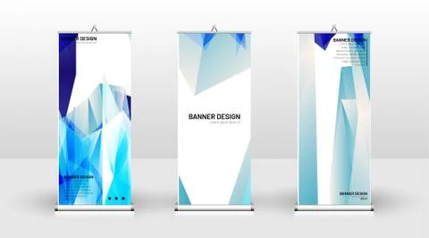 Vertical banner template design. can be used for brochures, covers, publicati Stock Illustration