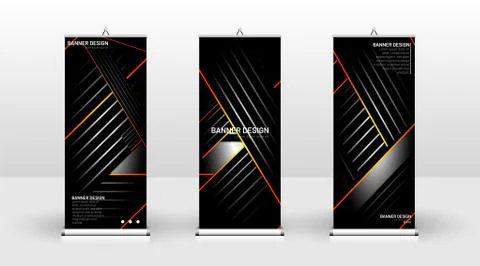 Vertical banner template design. can be used for brochures, covers, publicati Stock Illustration