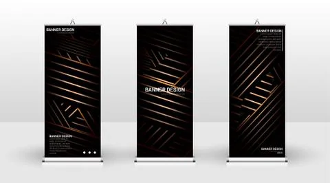 Vertical banner template design. can be used for brochures, covers, publicati Stock Illustration