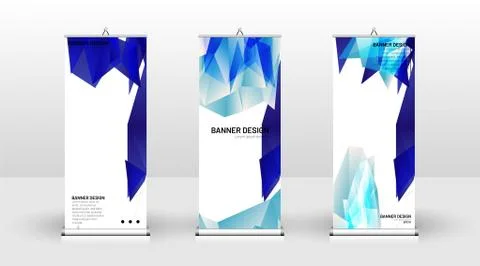Vertical banner template design. can be used for brochures, covers, publicati Stock Illustration
