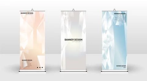 Vertical banner template design. can be used for brochures, covers, publicati Stock Illustration
