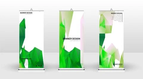Vertical banner template design. can be used for brochures, covers, publicati Stock Illustration