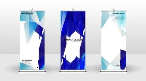 Vertical banner template design. can be used for brochures, covers, publicati Stock Illustration
