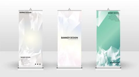 Vertical banner template design. can be used for brochures, covers, publicati Stock Illustration